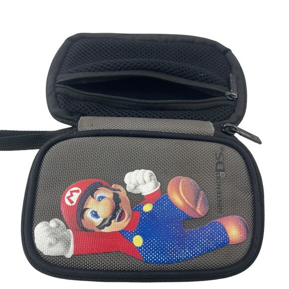 Nintendo DS Super Mario Soft Zipper Carrying Case Black 2008 - Picture 6 of 7